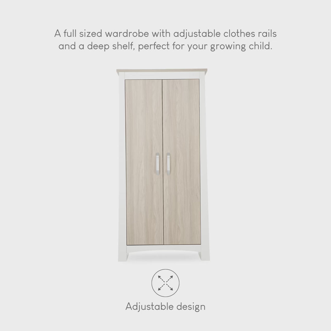 CuddleCo - Ada Wardrobe - White/Ash