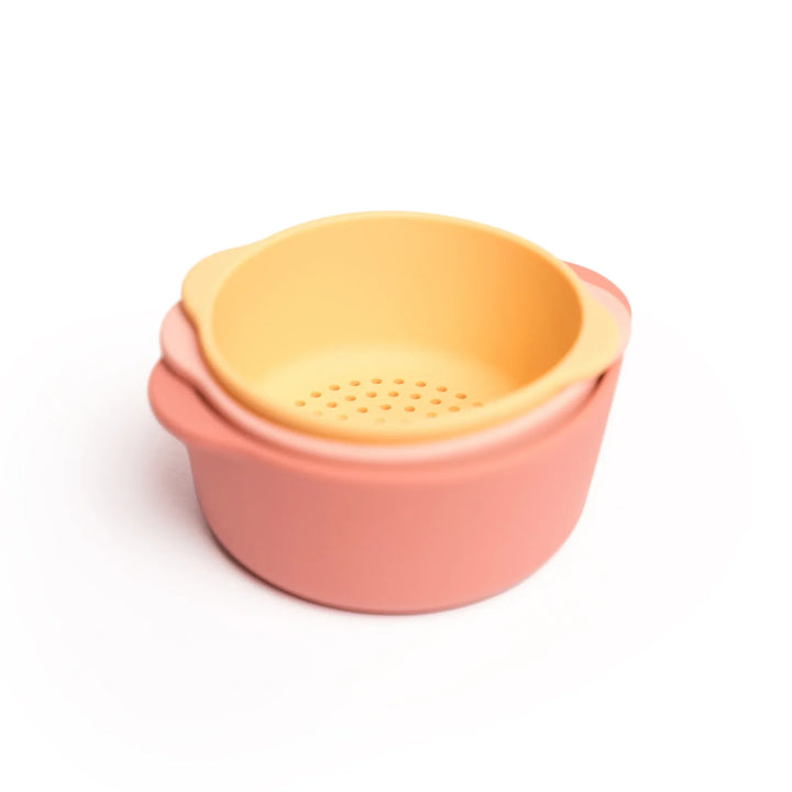 Inspire My Play - Nesting Bowl Set - Coral/Yellow - Mabel & Fox