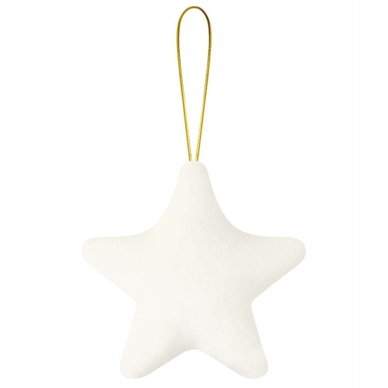 Mabel & Fox - Personalised Plush Star Decoration - White