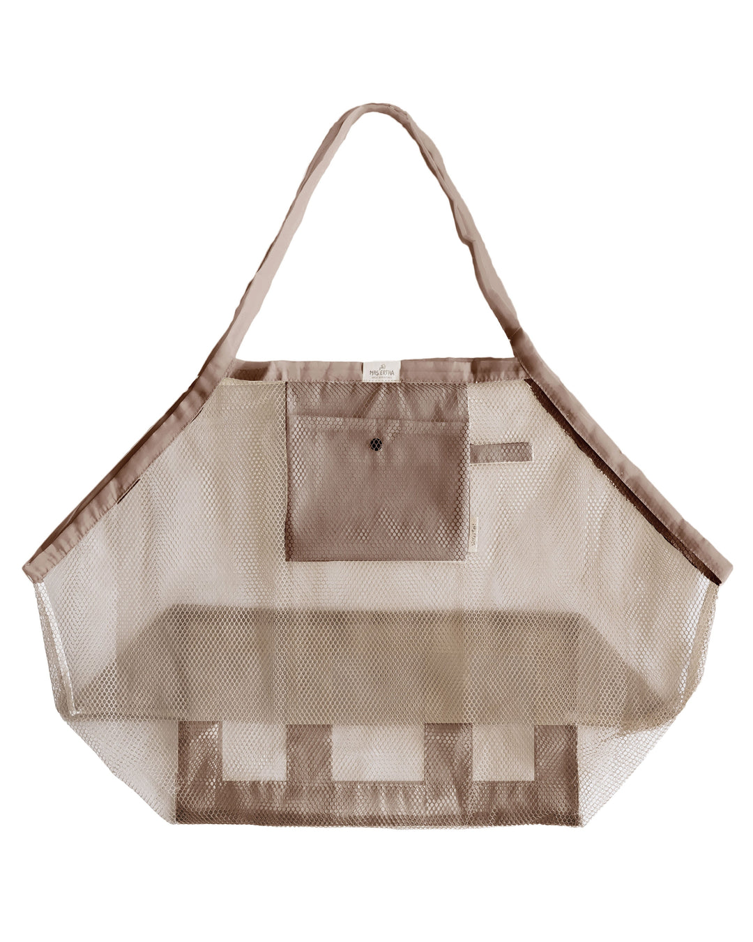 Mrs Ertha - Meshies XL Beach Bag - Taupe - Mabel & Fox