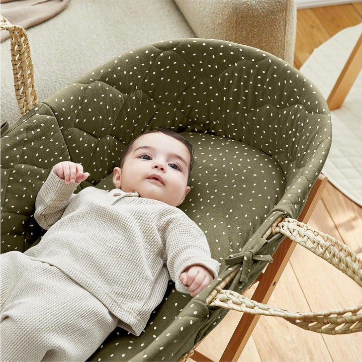 The Little Green Sheep - Moses Basket & Mattress Bundle