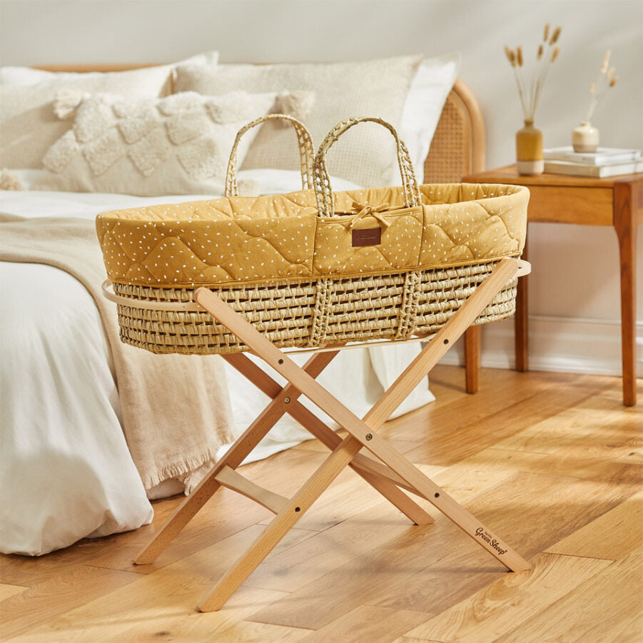 The Little Green Sheep - Moses Basket, Mattress & Stand Bundle