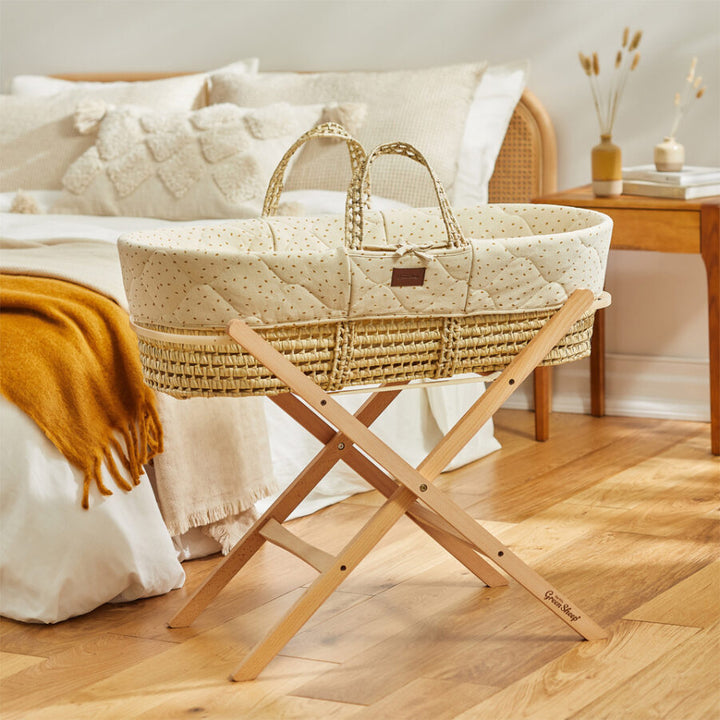 The Little Green Sheep - Moses Basket, Mattress & Stand Bundle