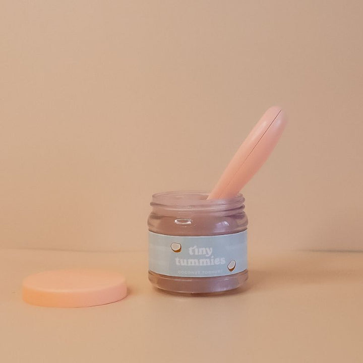 Tiny Harlow - Tiny Tummies - Jar & Spoon Set - Coconut Yoghurt