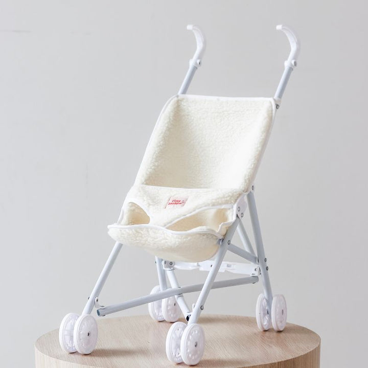 Tiny Harlow - Doll Stroller - Cream Sherpa