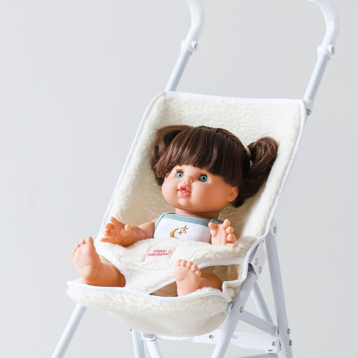 Tiny Harlow - Doll Stroller - Cream Sherpa