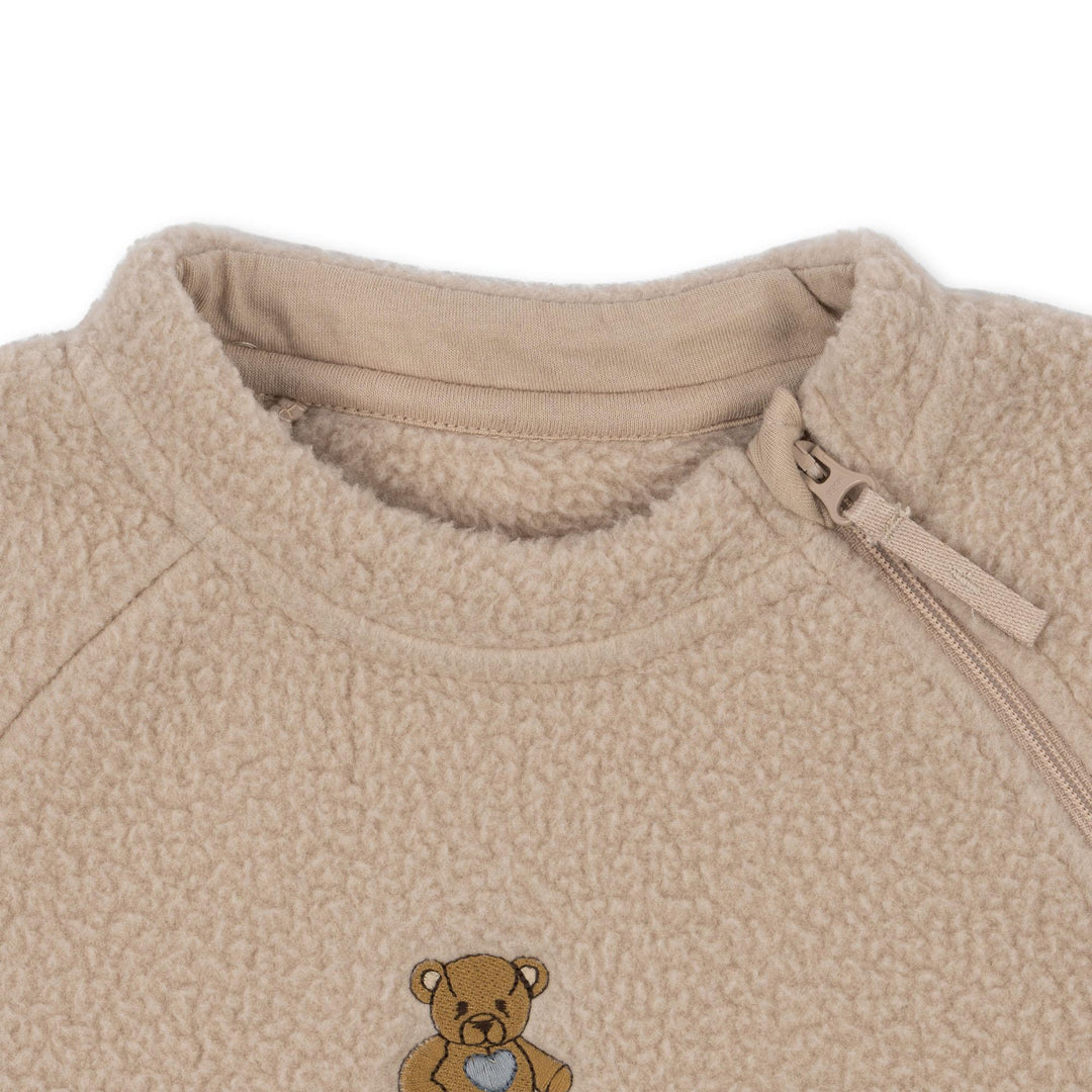 Konges Slojd - Fleece Onesie - Teddy - Oxford Tan