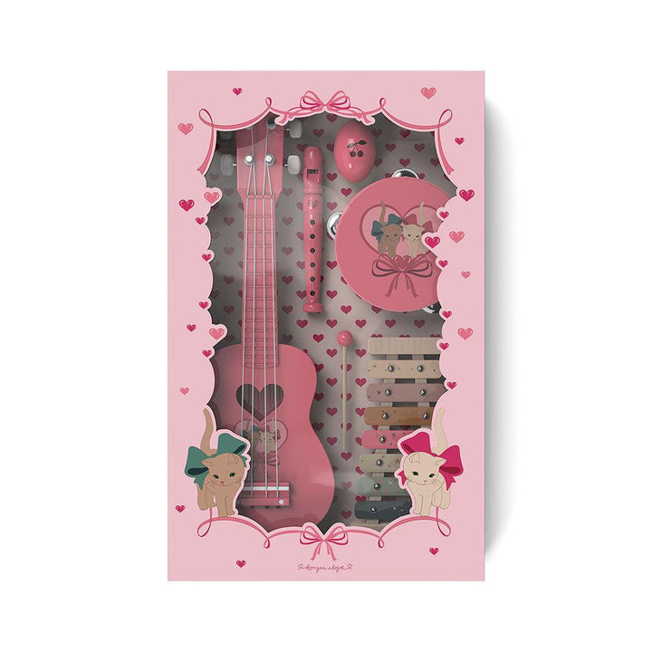 Konges Slojd - All I Wish For - Music Set - Bow Kitty Pink