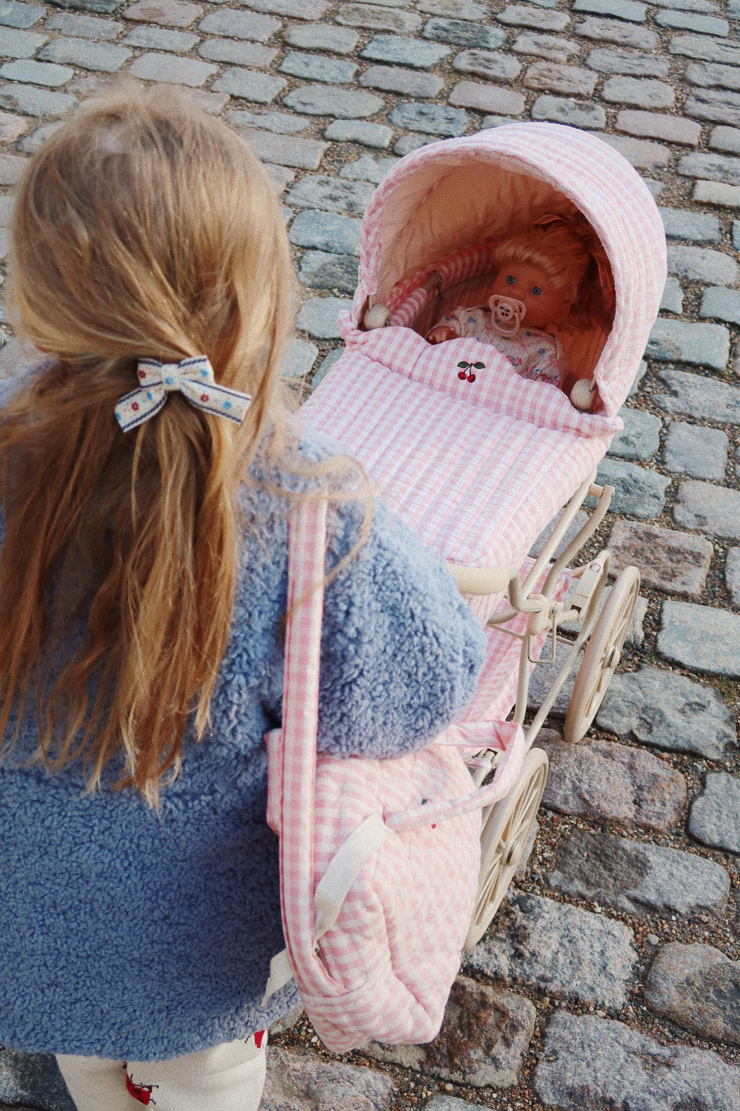 Konges Slojd - Doll Pram - Powder Pink Check