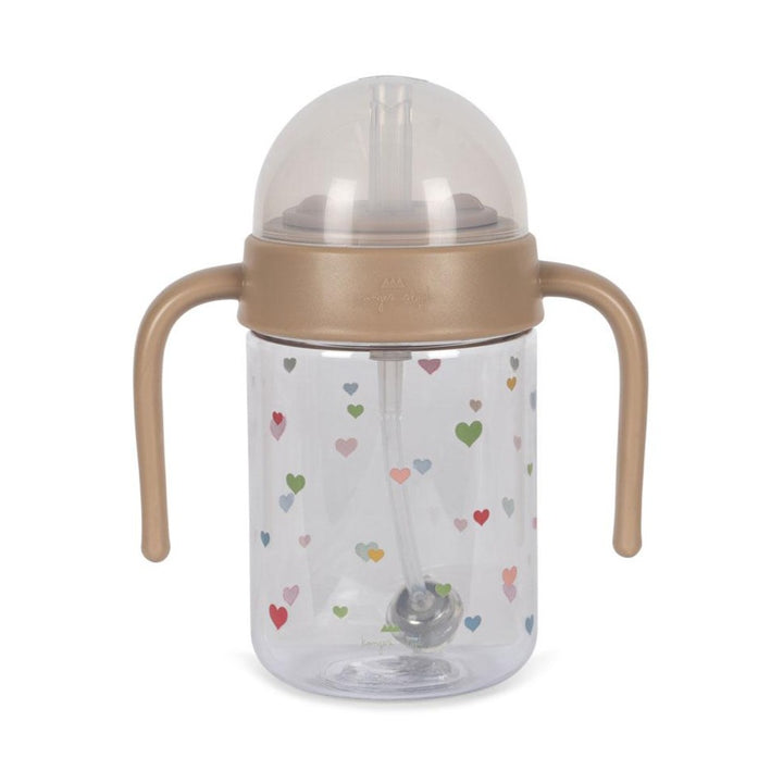 Konges Slojd - Baby Bottle With Handle- Multi Hearts