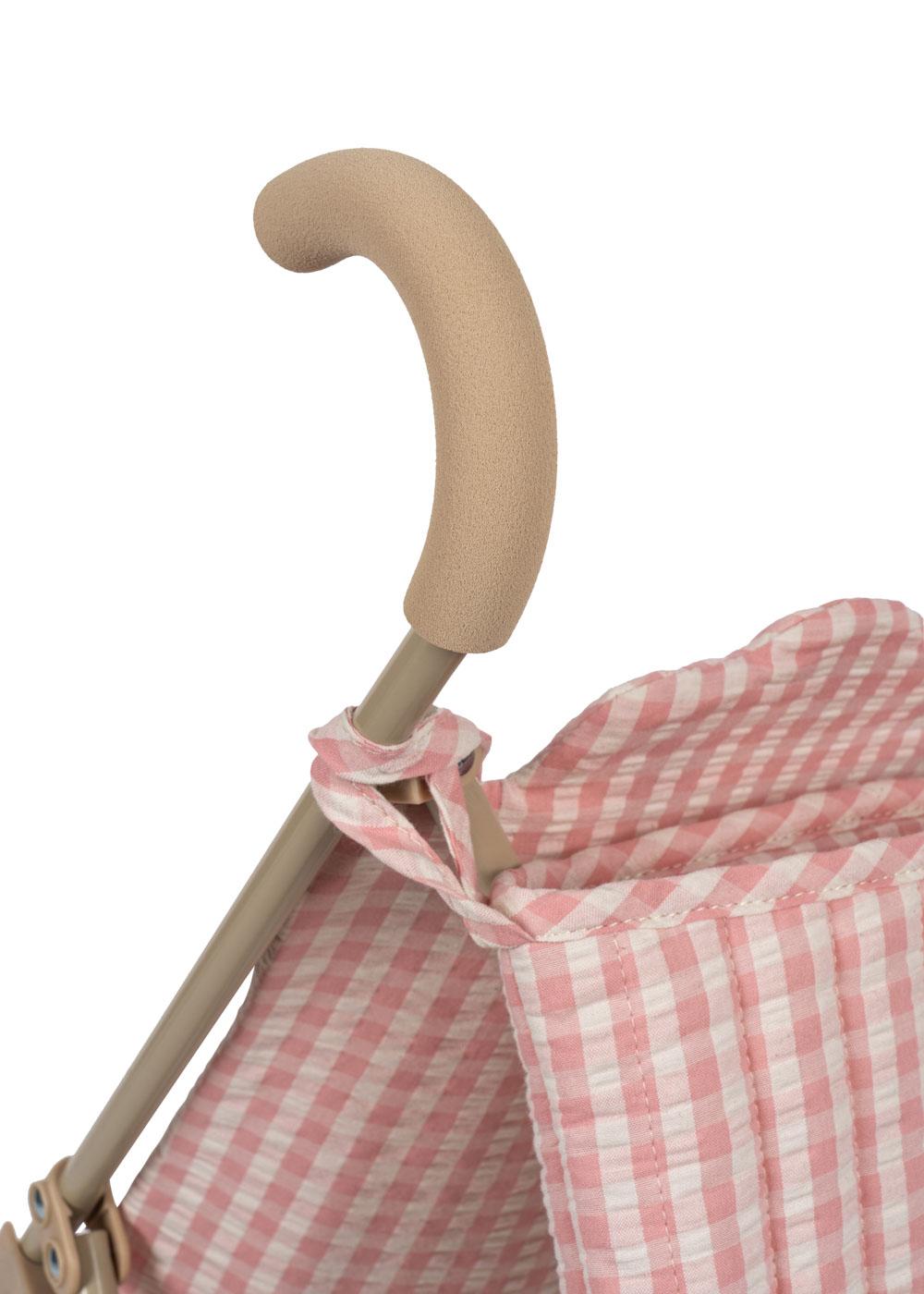 Konges Slojd - Doll Stroller - Powder Pink Check