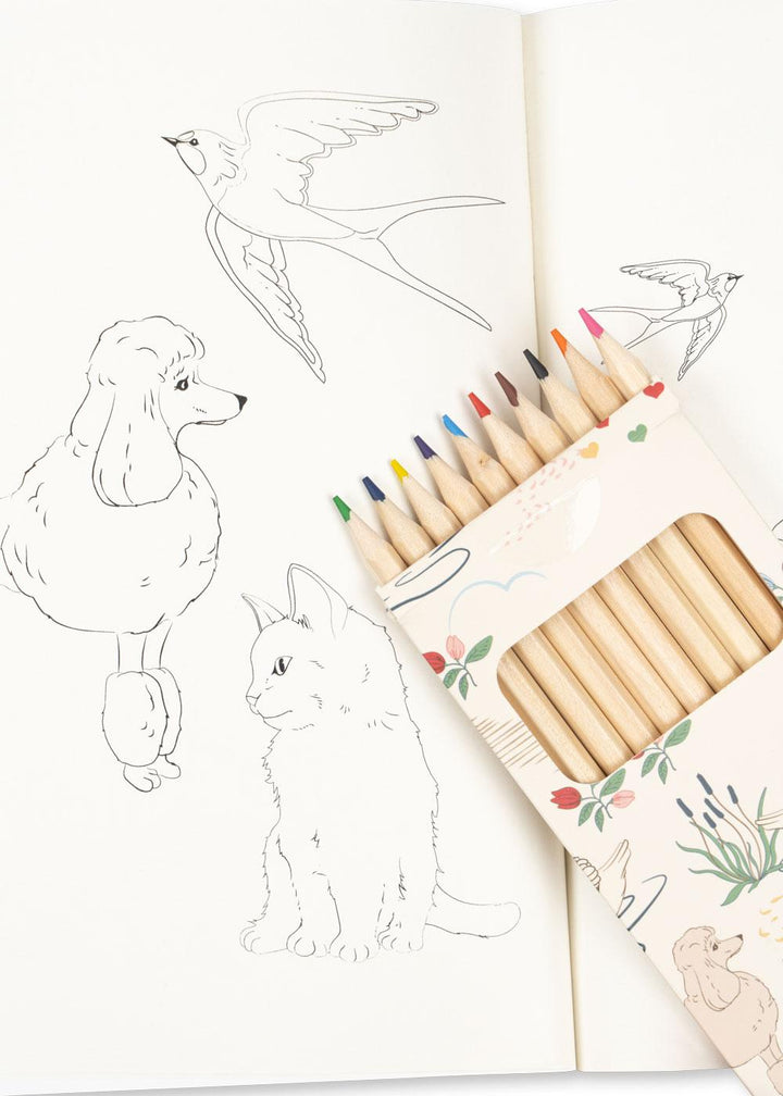 Konges Slojd -Colouring Book and Crayons - Mizumi - Mabel & Fox