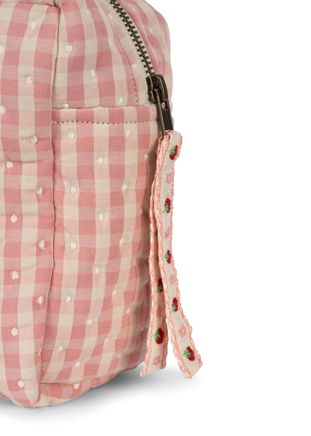 Konges Slojd - Big Toiletry Bag - Powder Pink Check