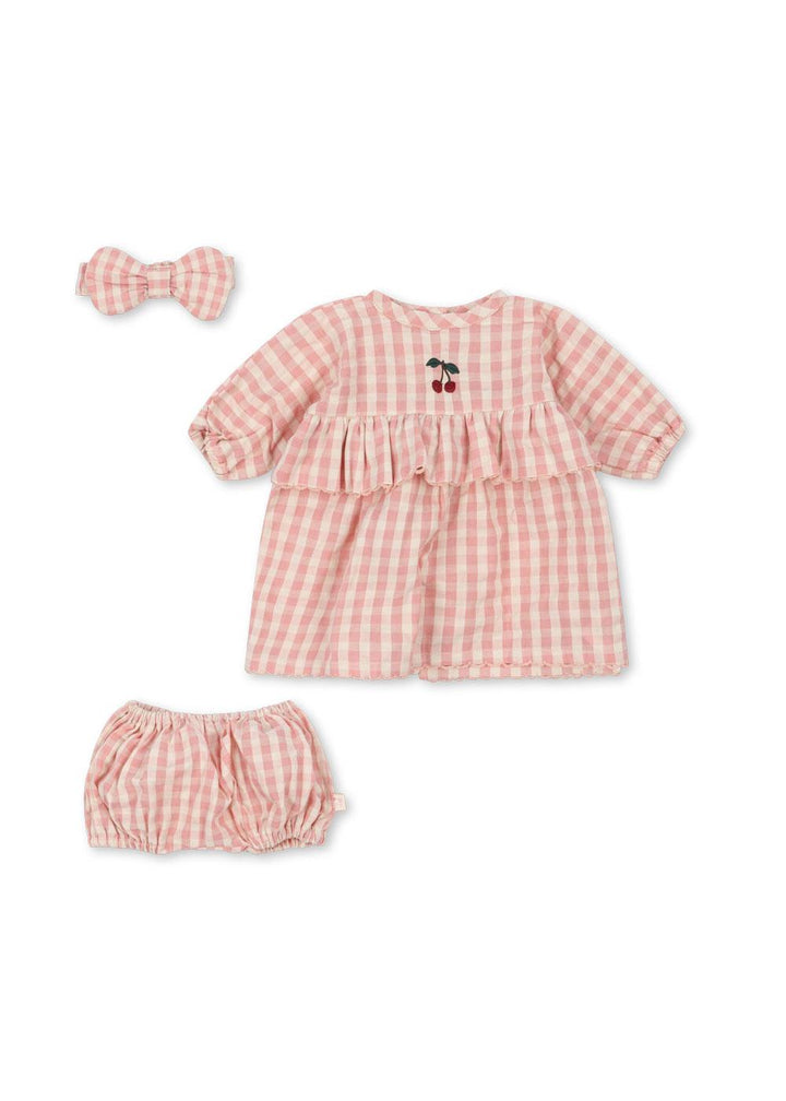 Konges Slojd - Doll Clothes Set - Powder Pink Check