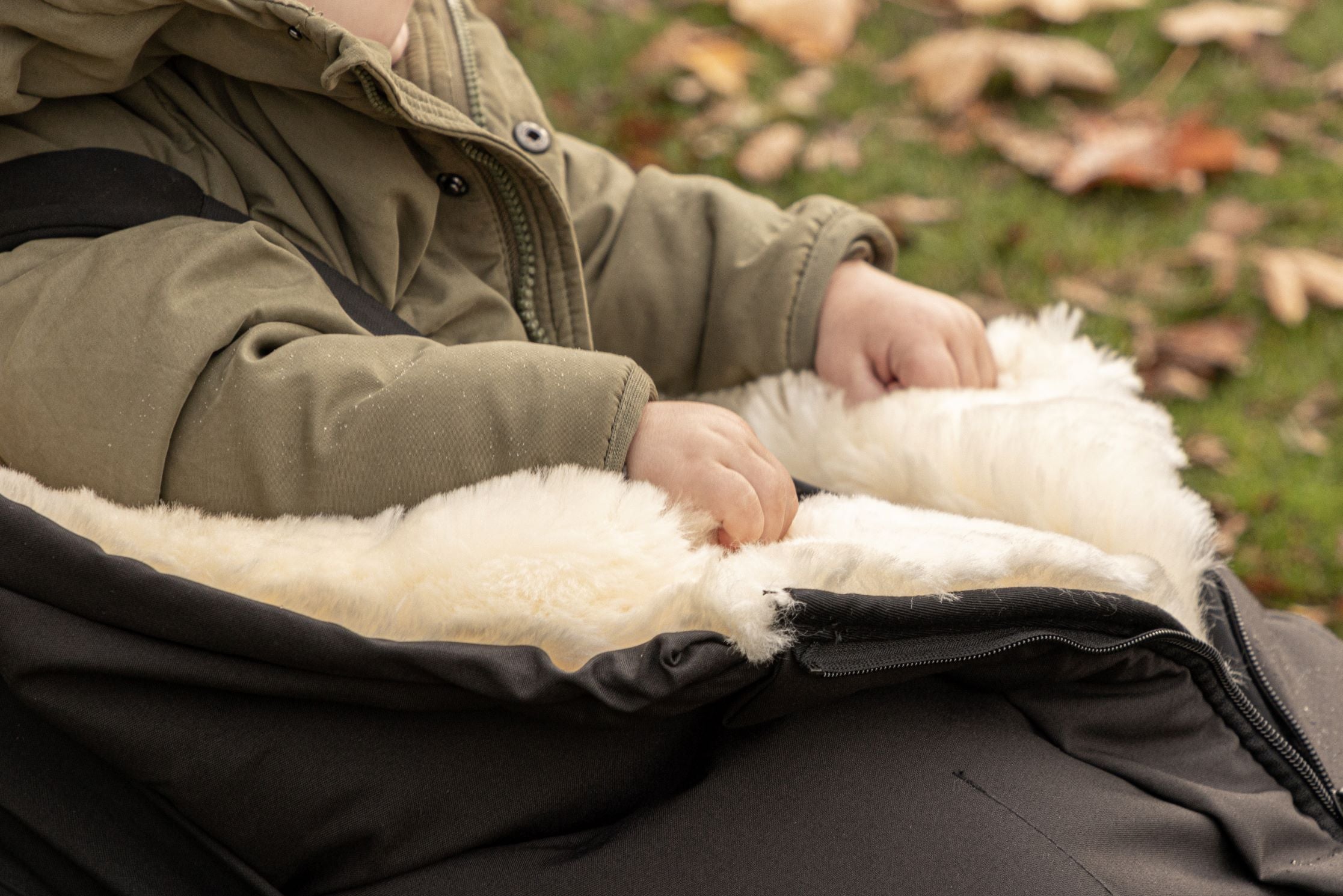 Sheepskin footmuff clearance sale