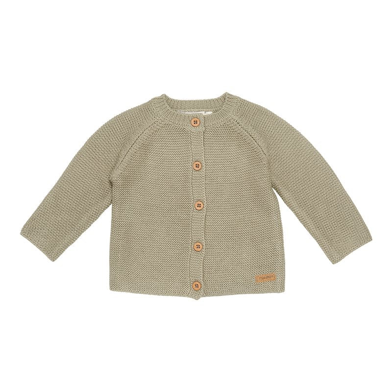 Little Dutch - Knitted Cardigan - Olive - Mabel & Fox