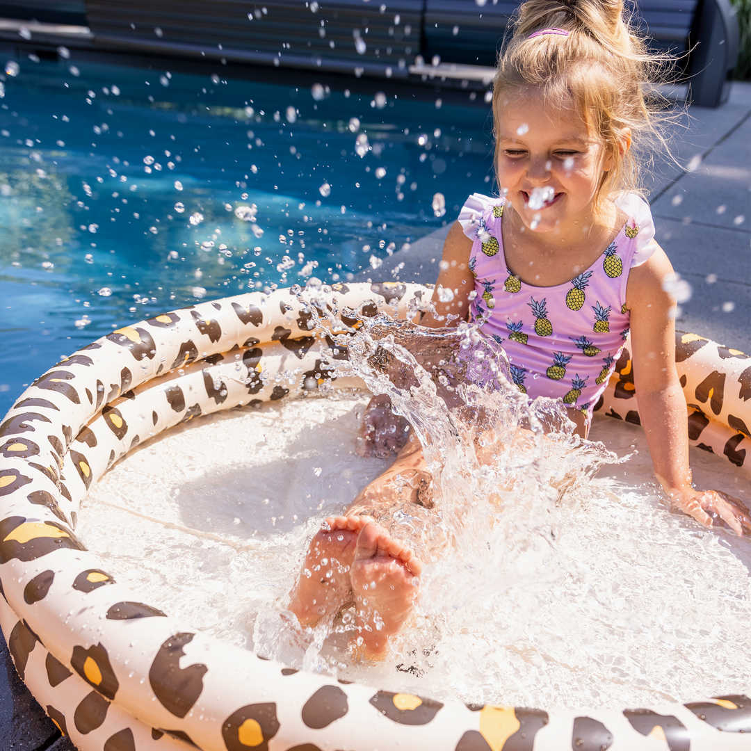 Swim Essentials - Inflatable Swimming Pool - Beige Leopard - 100cm - Mabel & Fox