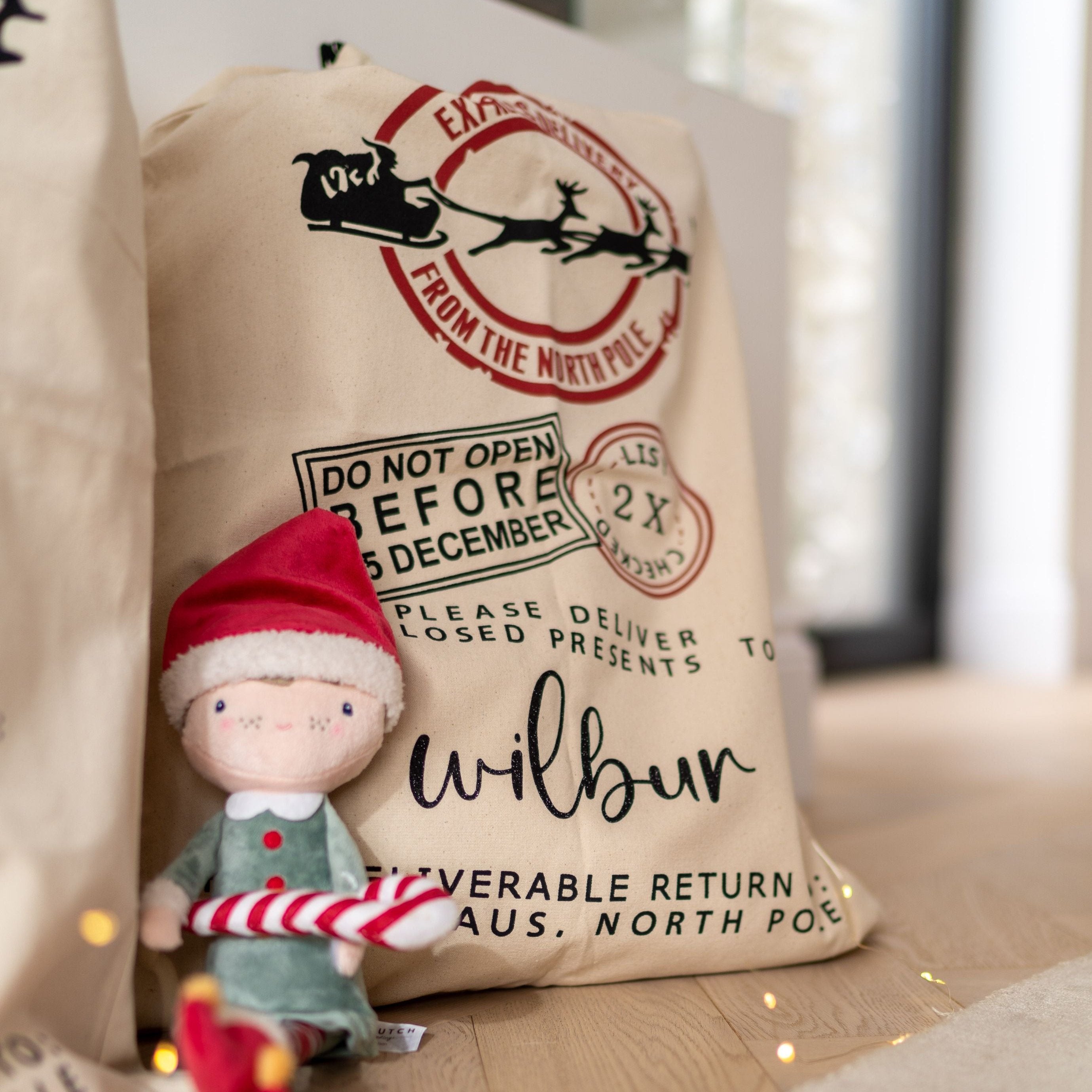 Personalised sack christmas sale