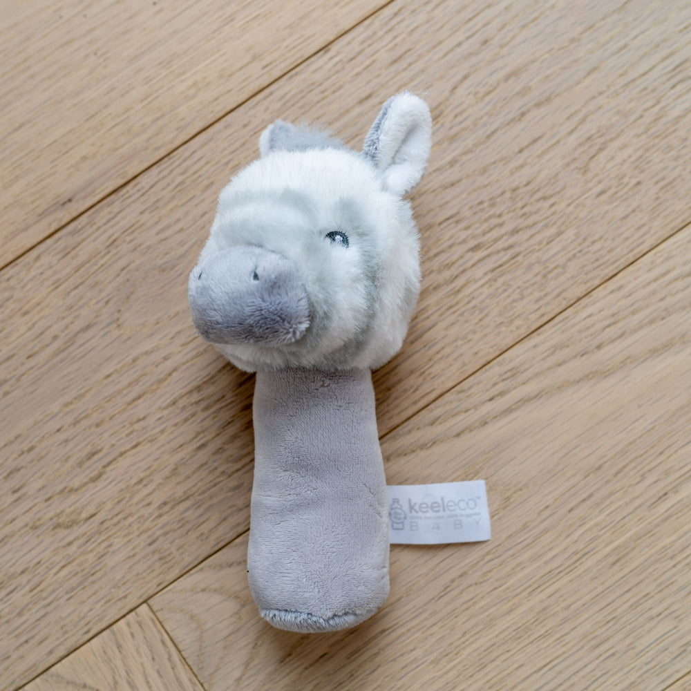 Mabel & Fox - Zebra Stick Rattle - Grey - Mabel & Fox