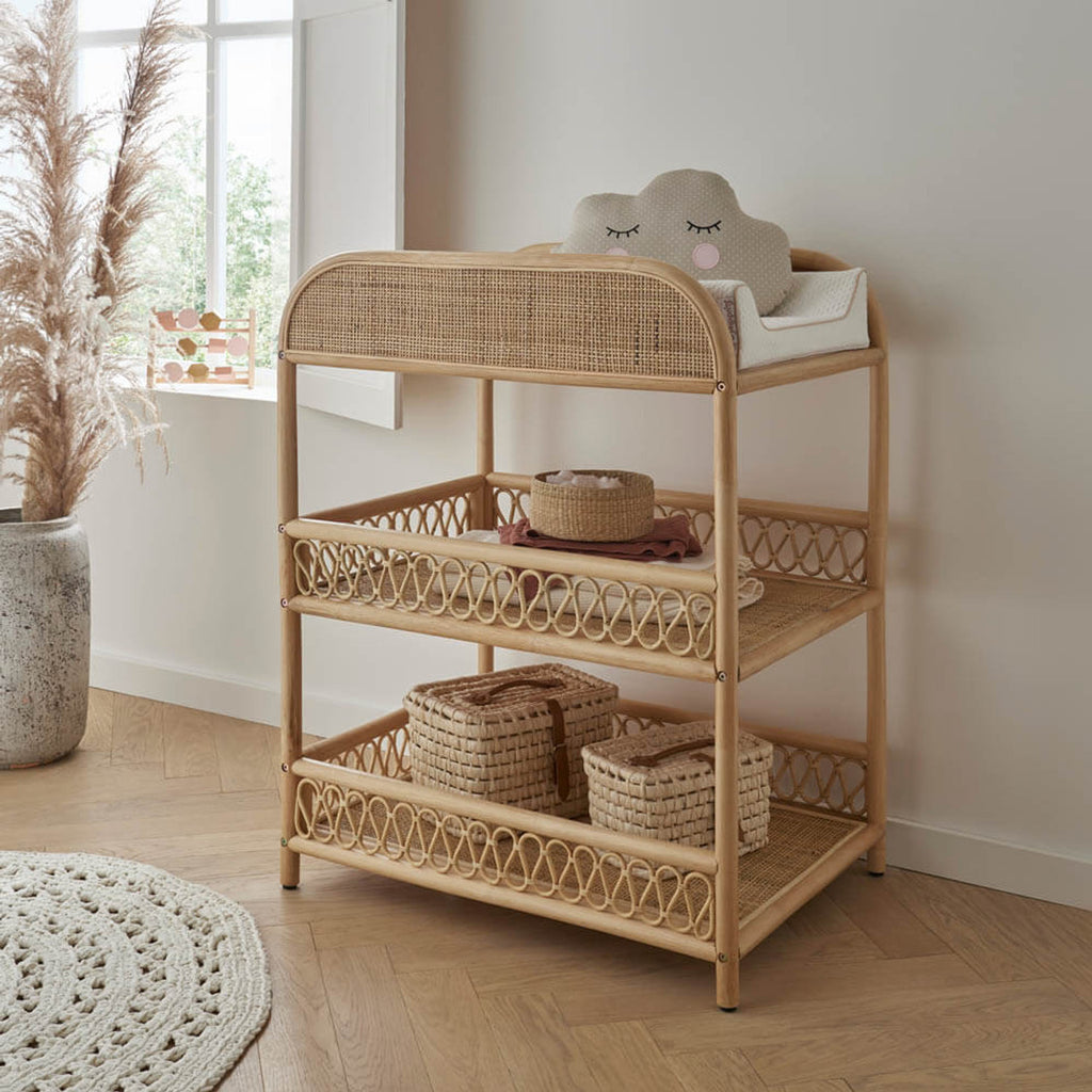 Rattan baby change table on sale